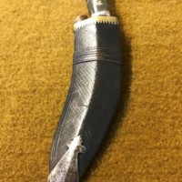 Vintage Gurkha Kukri in Leather Sheath c/w 2 Karda Knives