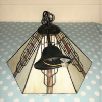 Tiffany Style Hexagonal Ceiling Light Fitting