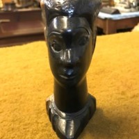 Vintage West African Hand Carved Hardwood Bust