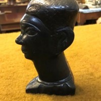 Vintage West African Hand Carved Hardwood Bust