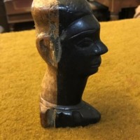 Vintage West African Hand Carved Hardwood Bust