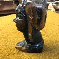 Vintage West African Hand Carved Hardwood Bust