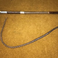 Vintage Silver Mounted Stag Horn Riding Crop / Whip Hallmarked F Narborough Birmingham 1932