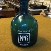 Vintage Players No6 Cigarettes Decanter Green Glass