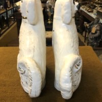 Pair of Staffordshire Pottery Spaniels "Wally Dogs"