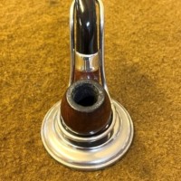 Vintage Briar Pipe The Guardian Silver Plated Mount marked RG over LG and RDB in Italics