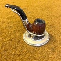 Vintage Briar Pipe The Guardian Silver Plated Mount marked RG over LG and RDB in Italics