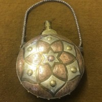 Vintage North African Copper Brass Powder / Water Flask