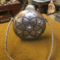 Vintage North African Copper Brass Powder / Water Flask