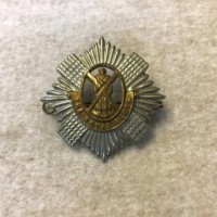 Vintage The Royal Scots Bimetal Cap Badge c/w 2 Lugs and Pin