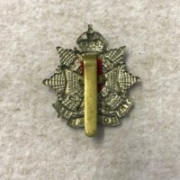 WW1 The Border Regiment Cap Badge White Metal with Brass Slider