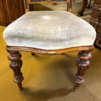 Victorian Walnut Button Back Hall / Side Chair by A Blain Liverpool
