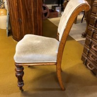 Victorian Walnut Button Back Hall / Side Chair by A Blain Liverpool