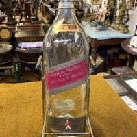 Vintage Johnnie Walker Red Label Bottle on Tilting Pourer Stand