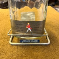Vintage Johnnie Walker Red Label Bottle on Tilting Pourer Stand