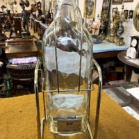 Vintage Johnnie Walker Red Label Bottle on Tilting Pourer Stand