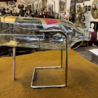 Vintage Johnnie Walker Red Label Bottle on Tilting Pourer Stand