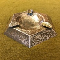 Arts & Crafts Hammered Copper Ashtray