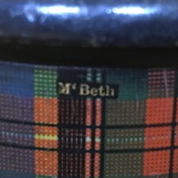 Vintage McBeth Tartan Ware Cylinder Box