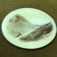 Oval Sepia Photo Print "The Pass of Ballater"