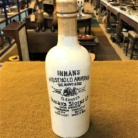 Stoneware Bottle Inmans Household Ammonia