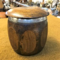 Vintage Wooden Lined Tea Caddy