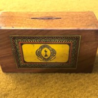 Antique Wooden Collection Box "Universities Mission to Central Africa"