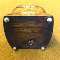 Antique Oak Barrel Trinket / Music Box