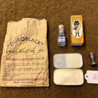 Vintage Duroblack Linen Marking Kit and Stamp JB