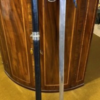 Vintage Replica Scottish Basket Hilt Broadsword and Scabbard