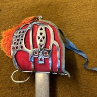 Vintage Replica Scottish Basket Hilt Broadsword and Scabbard