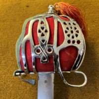 Vintage Replica Scottish Basket Hilt Broadsword and Scabbard