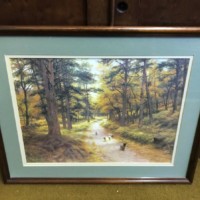 Joseph Farquharson Print "Sheep On A Wooded Path"