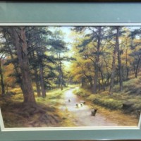 Joseph Farquharson Print "Sheep On A Wooded Path"