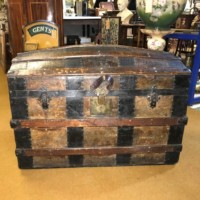 Victorian Dome Topped Steamer Trunk