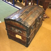 Victorian Dome Topped Steamer Trunk