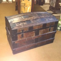 Victorian Dome Topped Steamer Trunk