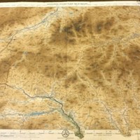 Rare Cloth Bartholomew's Map of Braemar & Blair Atholl for Tourists and Cyclists