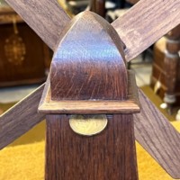 Antique Oak Windmill Penny Bank