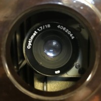 VEB Zeiss Ikon 8mm Film Projector Model P8 in Brown Bakelite Case