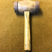 Vintage Wood & Metal Bound Mallet