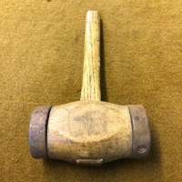 Vintage Wood & Metal Bound Mallet