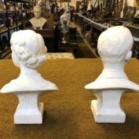 Plaster Busts Queen Elizabeth II and The Duke of Edinburgh Created for the Coronation 1953