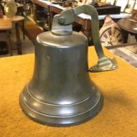 Vintage Large Brass Wall Mounted Bell Bar Closing Time / Yard / Ships Bell