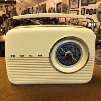 Retro Bush TR82B Portable Radio Cream and Blue FM-MW-LW Channels