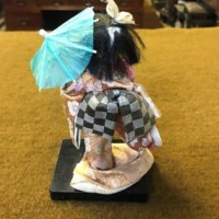 Vintage Japanese Orian Gofun Doll with Parasol