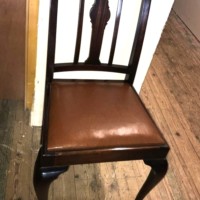 Vintage Queen Anne Style Mahogany Dining Table Set