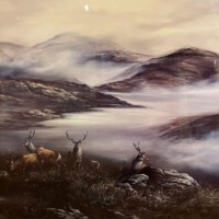 Vintage Willie Forbes Print "Morning Mist" Print No 200 from a Limited Edition of 750 Copies