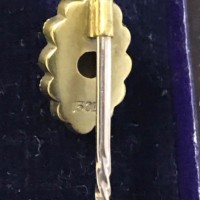 Antique Cased 15 Carat Gold Pearl Stick Pin