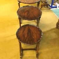 Vintage Mahogany Nest of 3 Tables